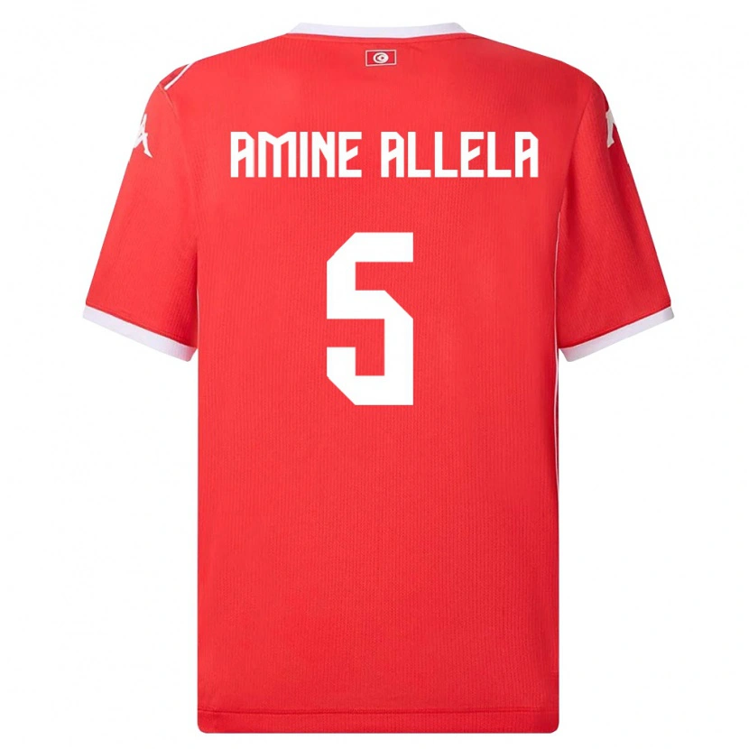 Danxen Women Tunisia Mohamed Amine Allela #5 Red White Home Jersey 26-28 T-Shirt