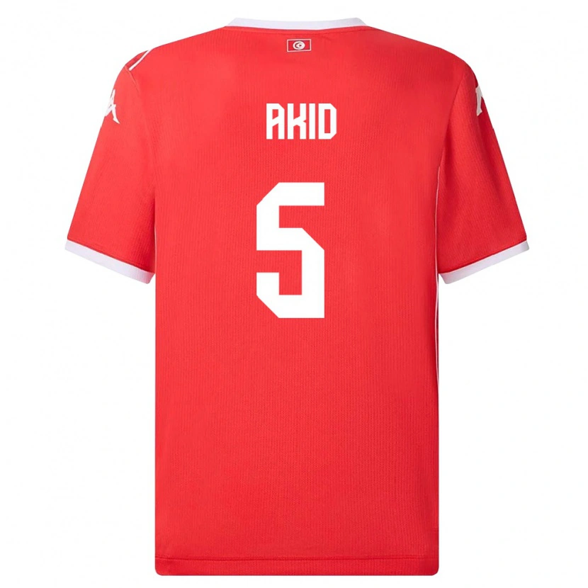 Danxen Women Tunisia Abdessalem Akid #5 Red White Home Jersey 26-28 T-Shirt