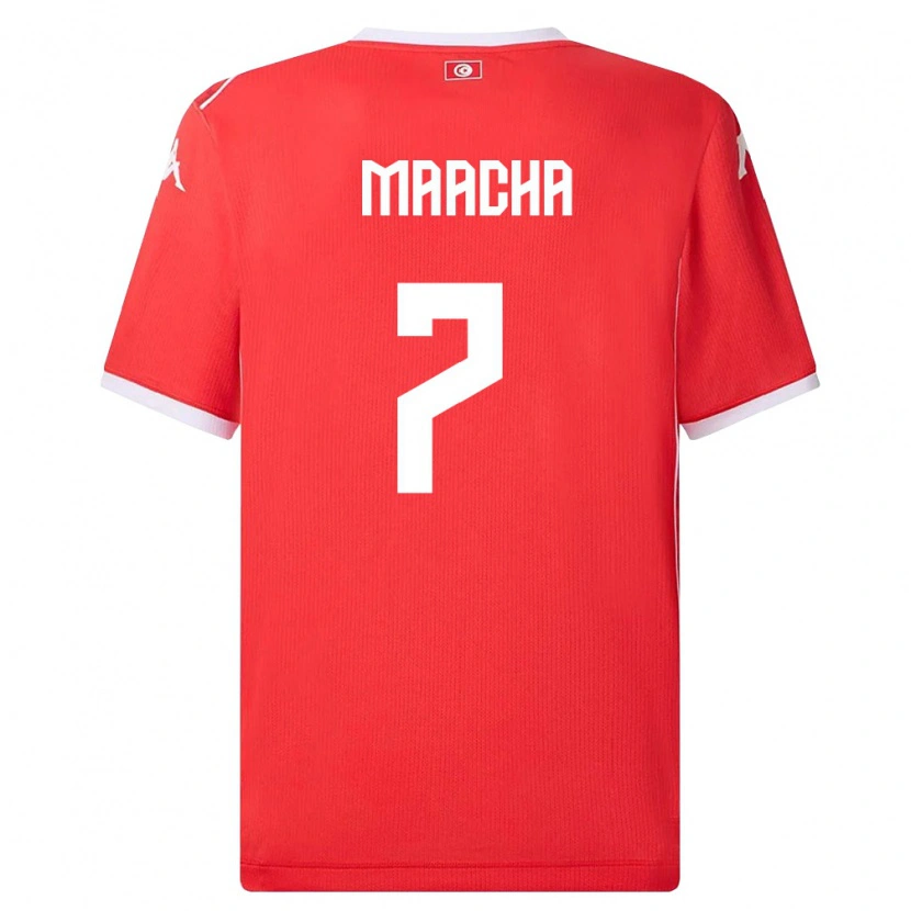 Danxen Women Tunisia Koussay Maacha #7 Red White Home Jersey 26-28 T-Shirt