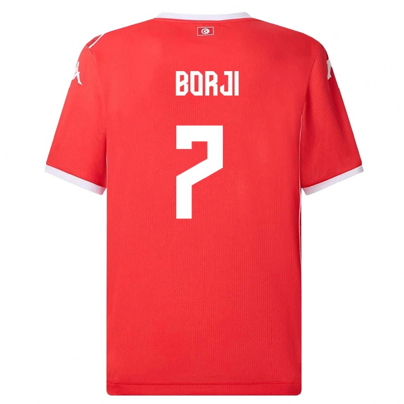 Danxen Women Tunisia Adem Borji #7 Red White Home Jersey 26-28 T-Shirt