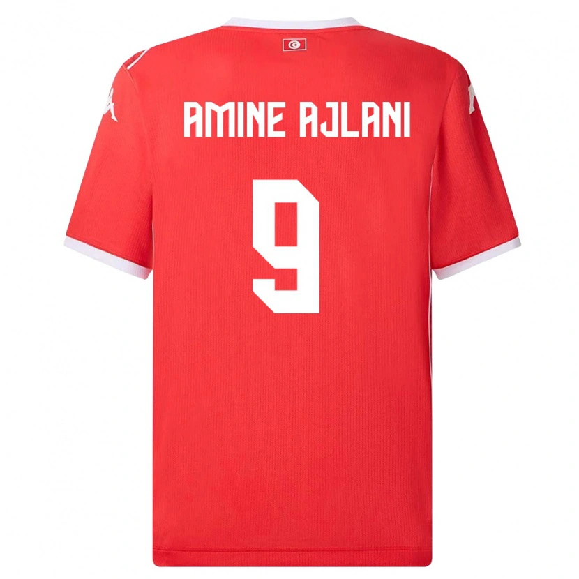Danxen Women Tunisia Mohamed Amine Ajlani #9 Red White Home Jersey 26-28 T-Shirt