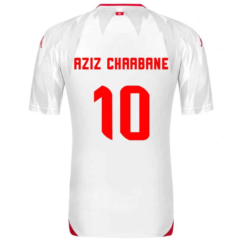 Danxen Women Tunisia Mohamed Aziz Chaabane #10 White Red Home Jersey 26-28 T-Shirt