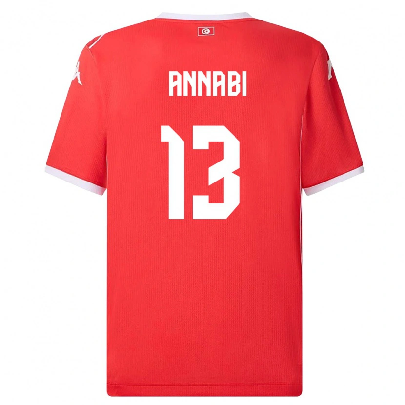 Danxen Women Tunisia Ilias Annabi #13 Red White Home Jersey 26-28 T-Shirt