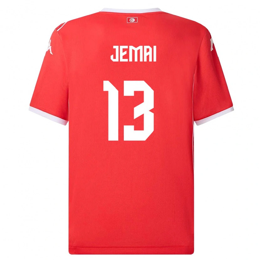 Danxen Women Tunisia Yasmine Jemai #13 Red White Home Jersey 26-28 T-Shirt