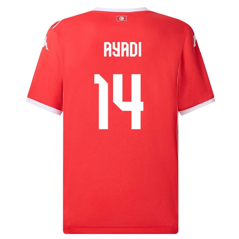 Danxen Women Tunisia Ghada Ayadi #14 Red White Home Jersey 26-28 T-Shirt