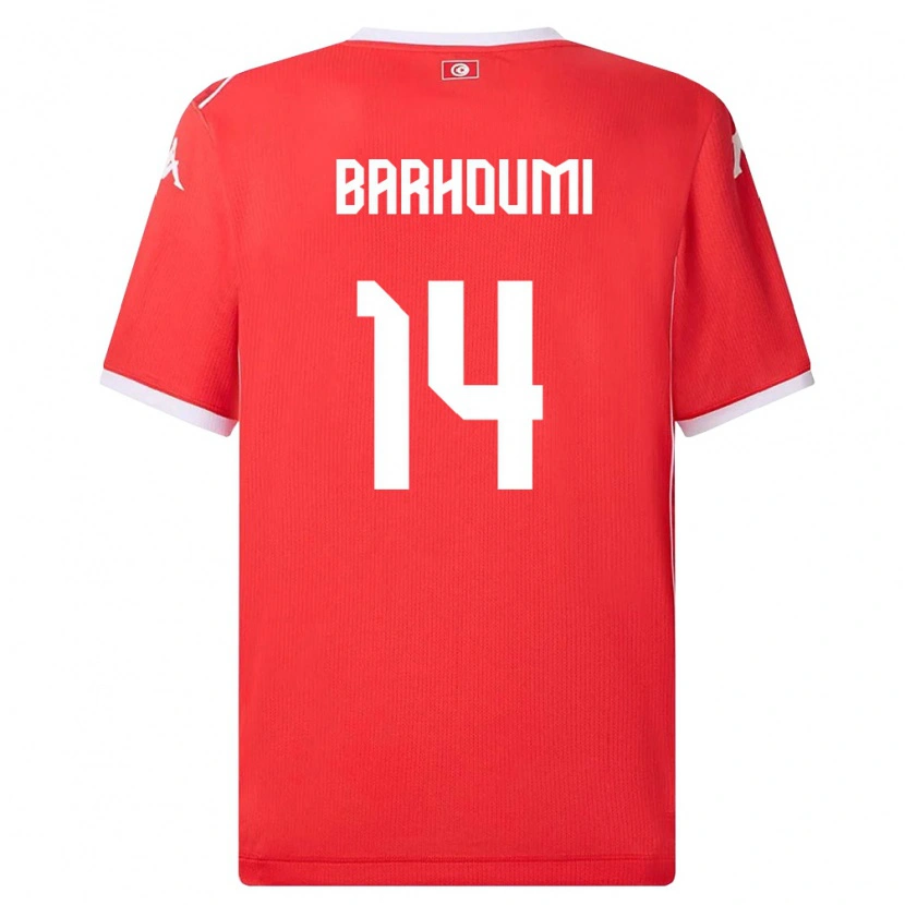 Danxen Women Tunisia Salah Barhoumi #14 Red White Home Jersey 26-28 T-Shirt