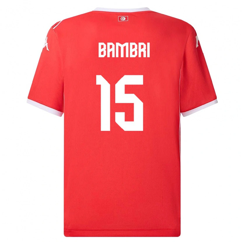 Danxen Women Tunisia Ahmed Bambri #15 Red White Home Jersey 26-28 T-Shirt