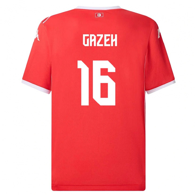 Danxen Women Tunisia Raed Gazeh #16 Red White Home Jersey 26-28 T-Shirt
