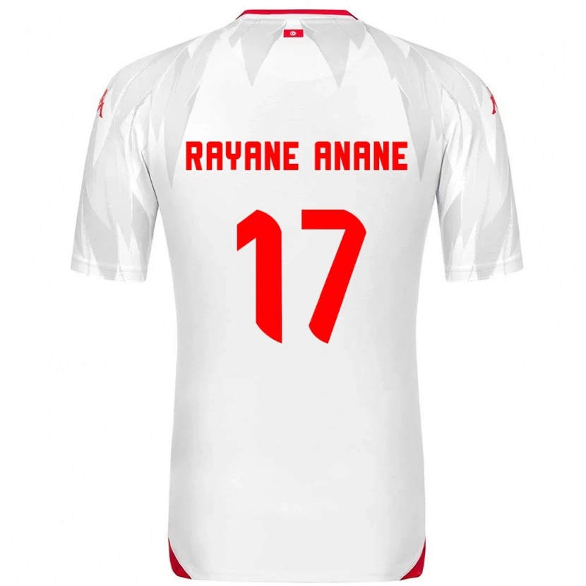Danxen Women Tunisia Mohamed Rayane Anane #17 White Red Home Jersey 26-28 T-Shirt