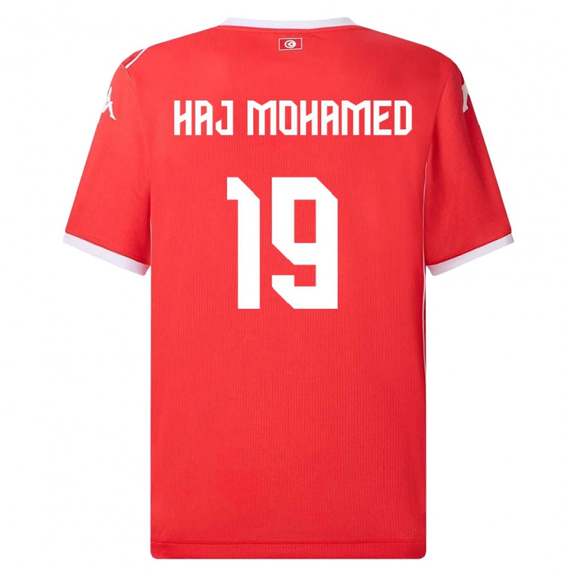 Danxen Women Tunisia Anas Haj Mohamed #19 Red White Home Jersey 26-28 T-Shirt