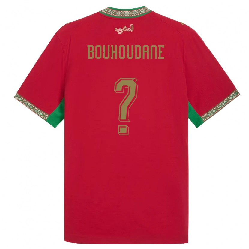 Danxen Women Morocco Sami Bouhoudane #0 Red Green White Home Jersey 26-28 T-Shirt