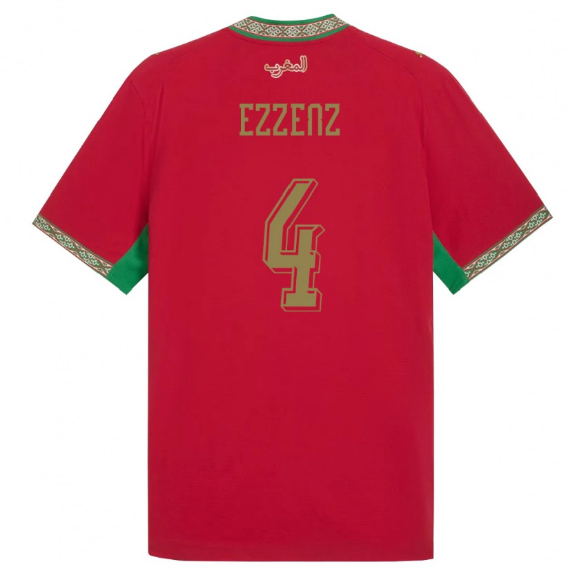 Danxen Women Morocco Wadie Ezzenz #4 Red Green White Home Jersey 26-28 T-Shirt