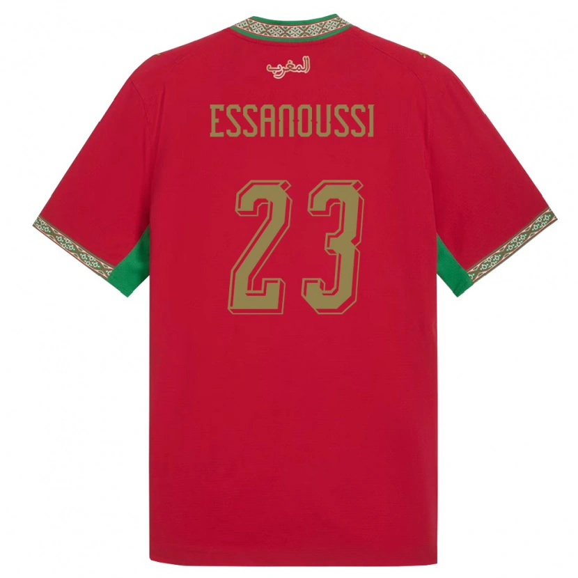 Danxen Women Morocco Zakariya Essanoussi #23 Red Green White Home Jersey 26-28 T-Shirt