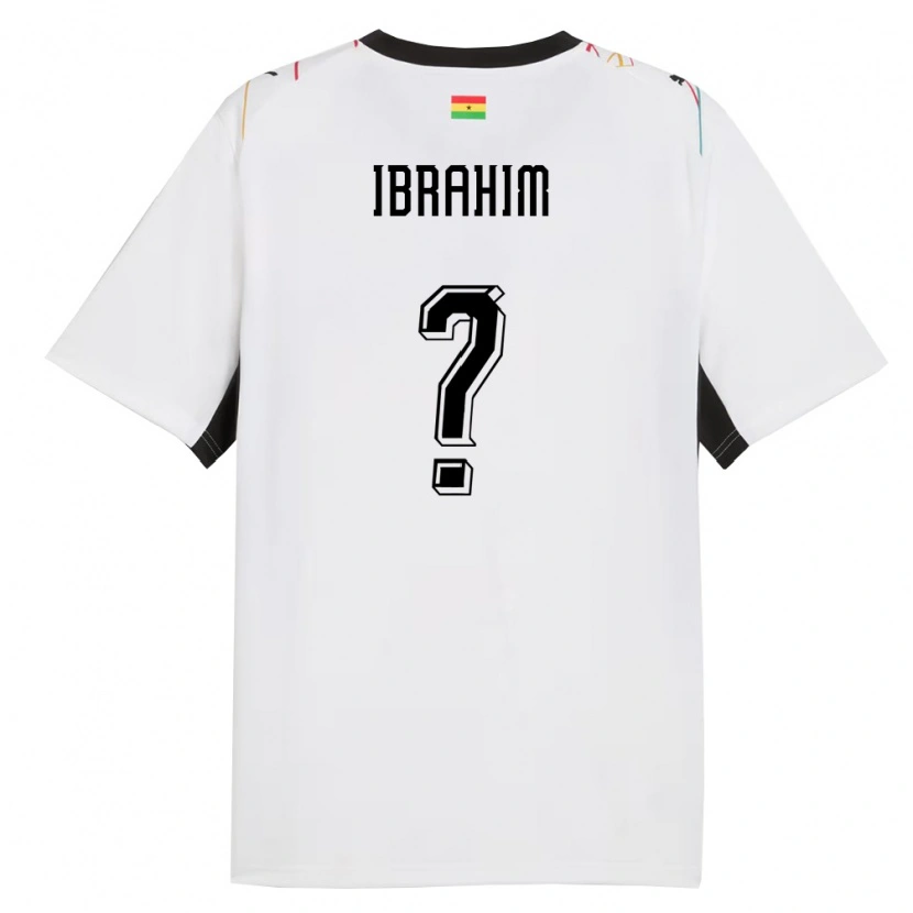 Danxen Women Ghana Zubairu Ibrahim #0 White Black Yellow Home Jersey 26-28 T-Shirt