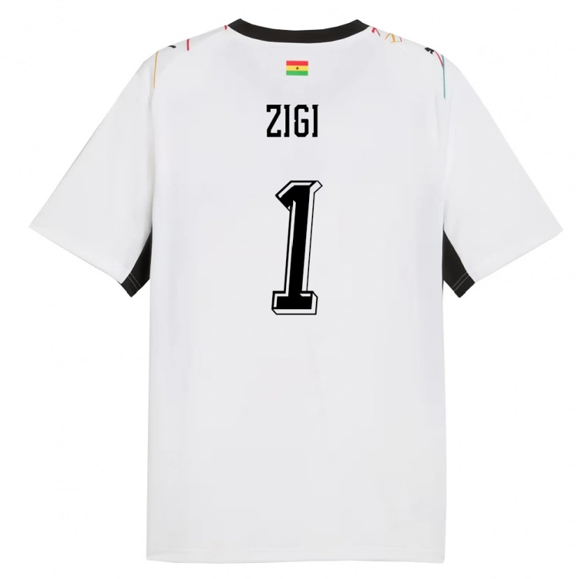 Danxen Women Ghana Lawrence Ati Zigi #1 White Black Yellow Home Jersey 26-28 T-Shirt