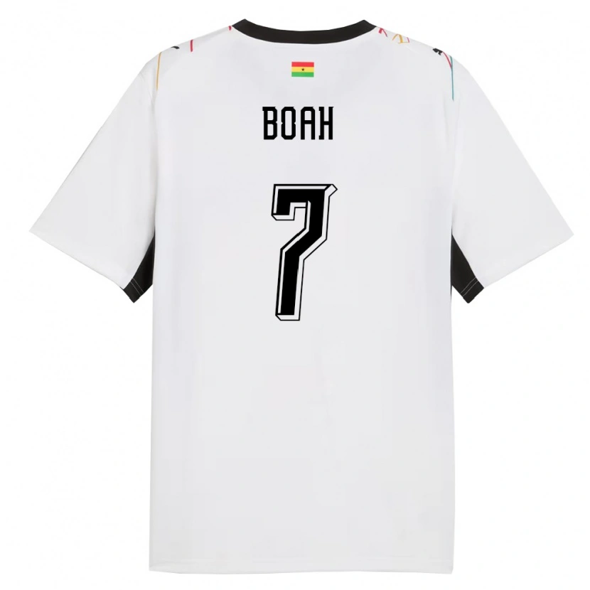 Danxen Women Ghana Collins Boah #7 White Black Yellow Home Jersey 26-28 T-Shirt