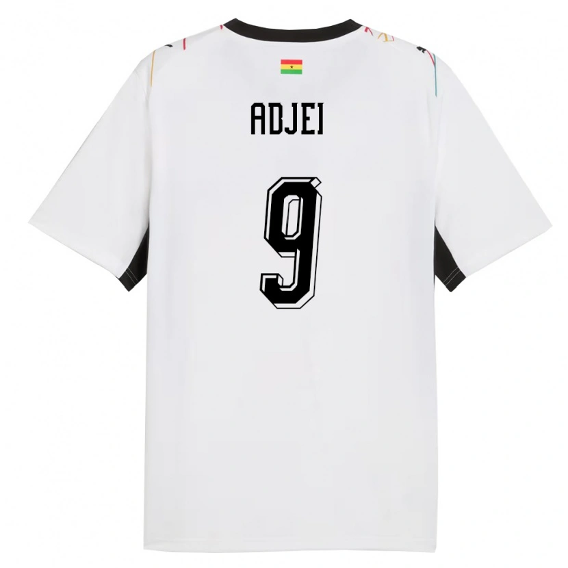 Danxen Women Ghana Vivian Adjei #9 White Black Yellow Home Jersey 26-28 T-Shirt
