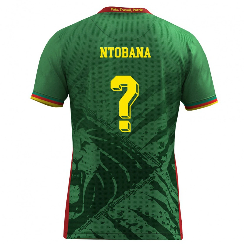 Danxen Women Cameroon Eyata Ntobana #0 Green Yellow Red Home Jersey 26-28 T-Shirt