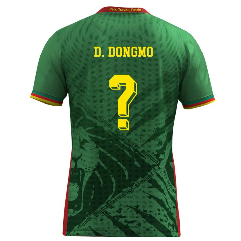 Danxen Women Cameroon Danel Dongmo #0 Green Yellow Red Home Jersey 26-28 T-Shirt