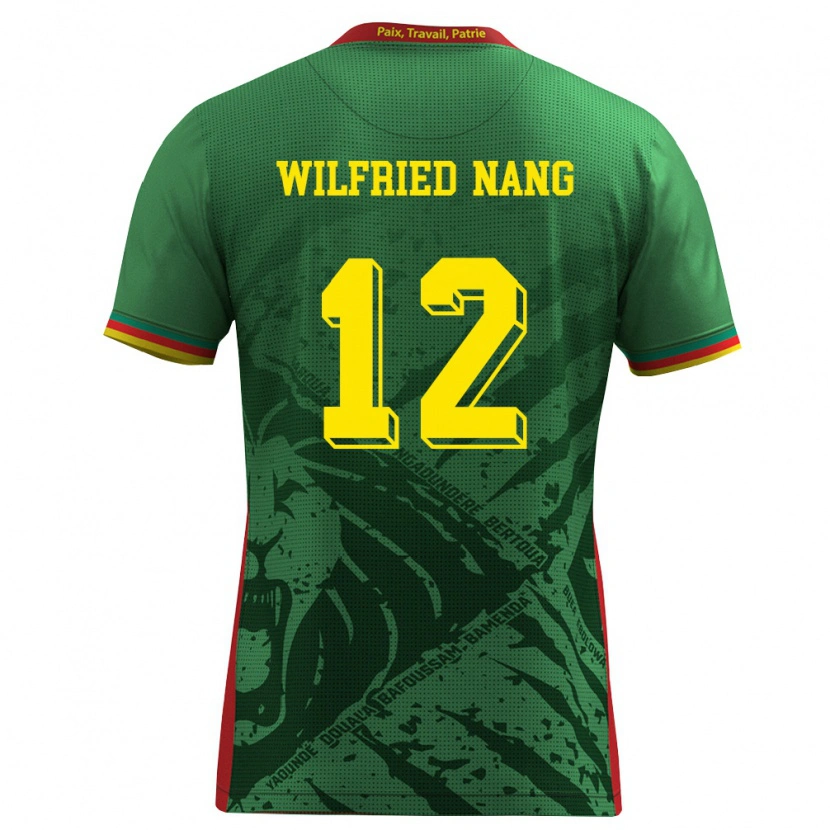 Danxen Women Cameroon Toni Wilfried Nang #12 Green Yellow Red Home Jersey 26-28 T-Shirt