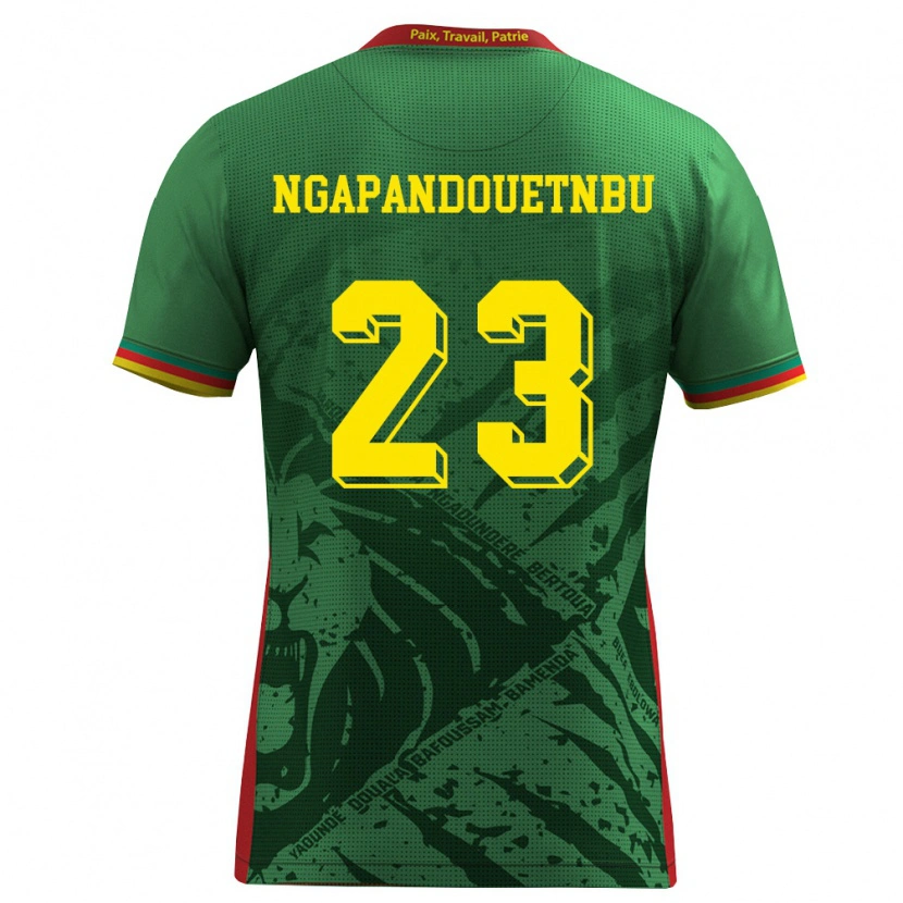 Danxen Women Cameroon Simon Ngapandouetnbu #23 Green Yellow Red Home Jersey 26-28 T-Shirt