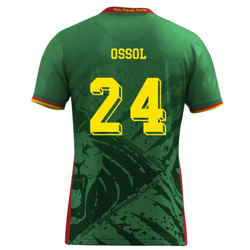 Danxen Women Cameroon Kevine Ossol #24 Green Yellow Red Home Jersey 26-28 T-Shirt
