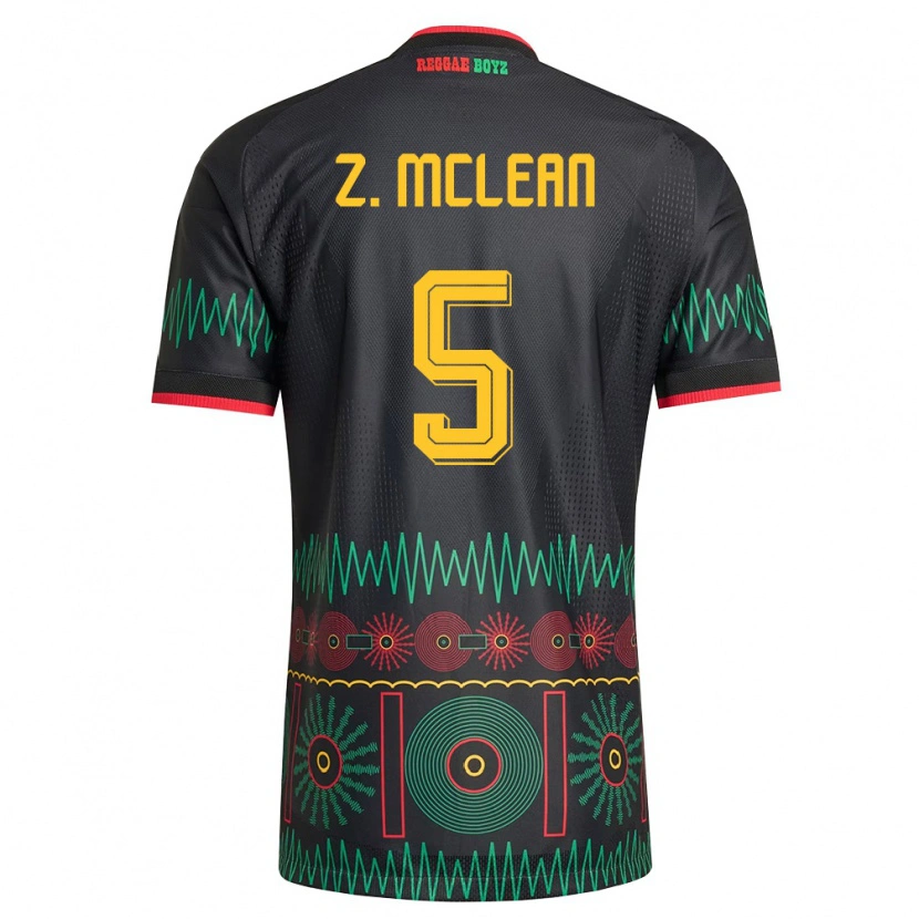 Danxen Women Jamaica Zienodean Mclean #5 Black Red Yellow Away Jersey 26-28 T-Shirt