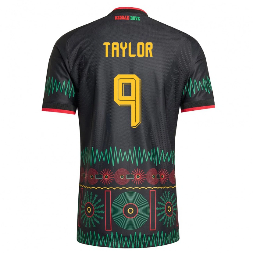 Danxen Women Jamaica Giovanni Taylor #9 Black Red Yellow Away Jersey 26-28 T-Shirt