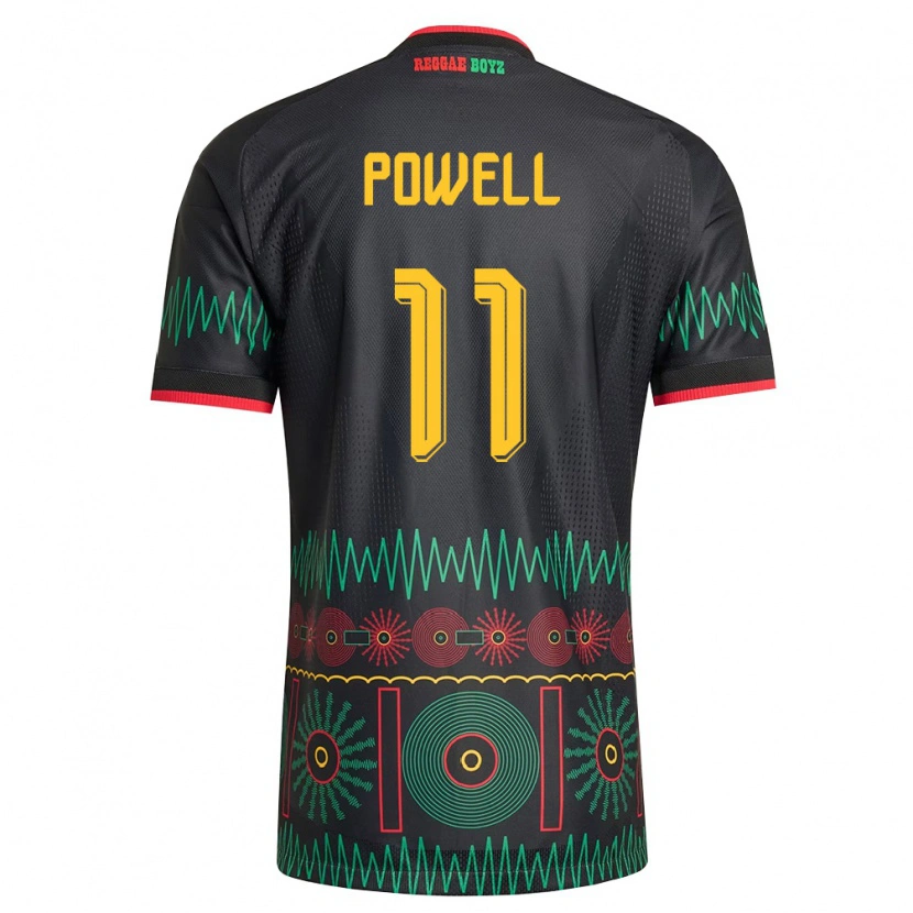 Danxen Women Jamaica Destiny Powell #11 Black Red Yellow Away Jersey 26-28 T-Shirt