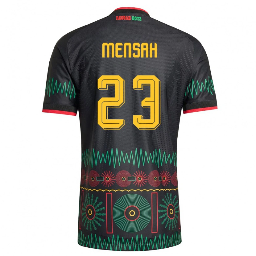 Danxen Women Jamaica Serena Mensah #23 Black Red Yellow Away Jersey 26-28 T-Shirt