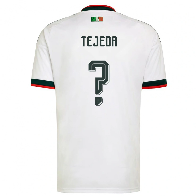 Danxen Women Mexico Saulo Tejeda #0 White Burgundy Green Away Jersey 26-28 T-Shirt