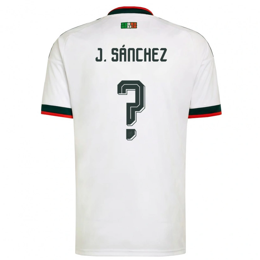 Danxen Women Mexico Jorge Sánchez #0 White Burgundy Green Away Jersey 26-28 T-Shirt