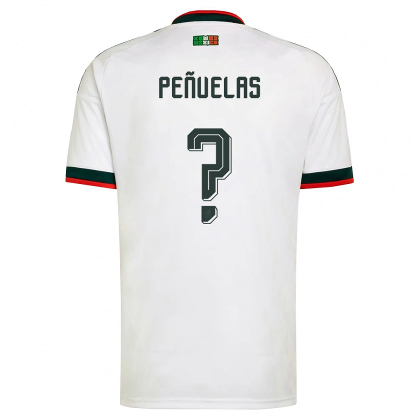Danxen Women Mexico Maximo Peñuelas #0 White Burgundy Green Away Jersey 26-28 T-Shirt