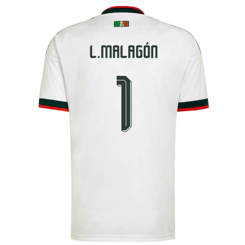 Danxen Women Mexico Luis Malagón #1 White Burgundy Green Away Jersey 26-28 T-Shirt