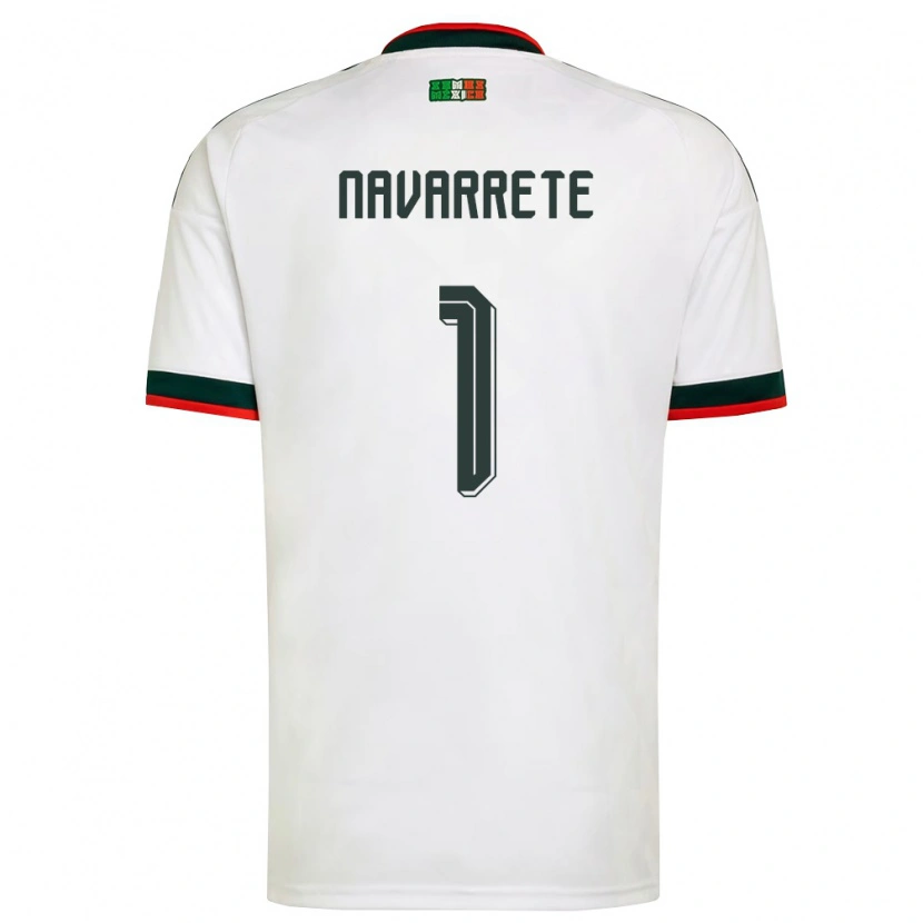 Danxen Women Mexico Cristo Navarrete #1 White Burgundy Green Away Jersey 26-28 T-Shirt