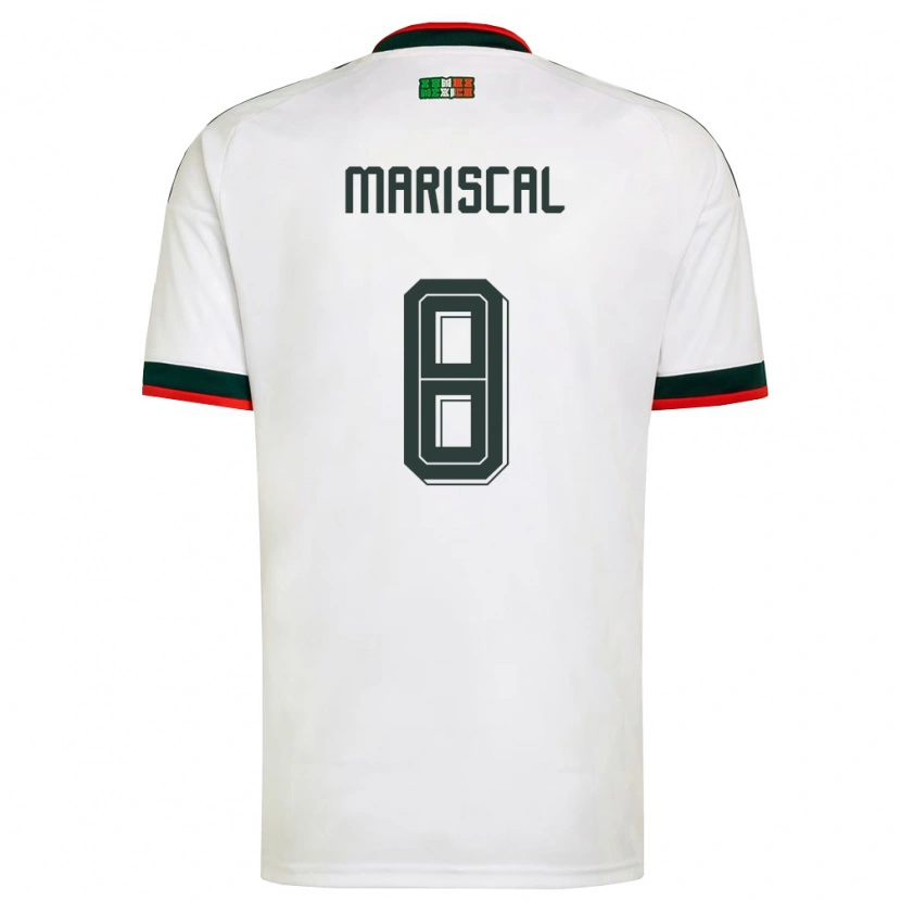 Danxen Women Mexico Salvador Mariscal #8 White Burgundy Green Away Jersey 26-28 T-Shirt