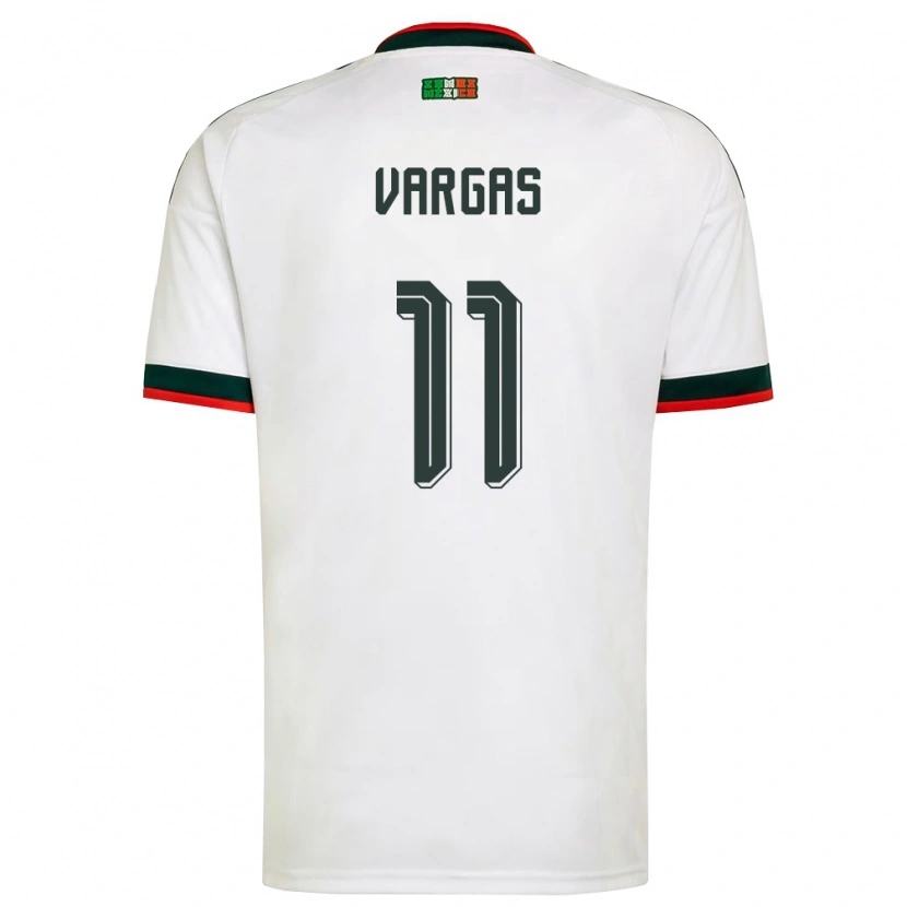 Danxen Women Mexico Uziel Vargas #11 White Burgundy Green Away Jersey 26-28 T-Shirt