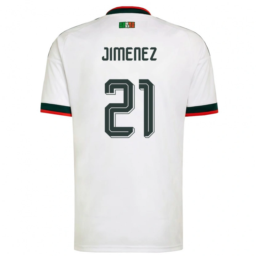 Danxen Women Mexico Tahiel Jiménez #21 White Burgundy Green Away Jersey 26-28 T-Shirt
