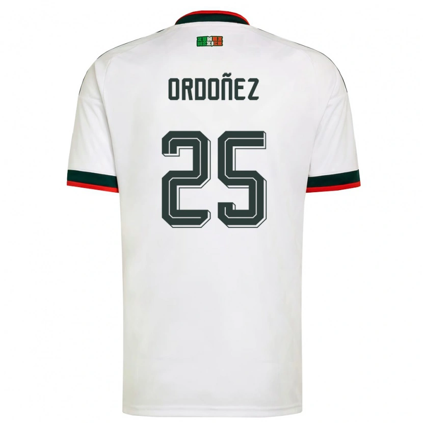 Danxen Women Mexico Diana Ordonez #25 White Burgundy Green Away Jersey 26-28 T-Shirt
