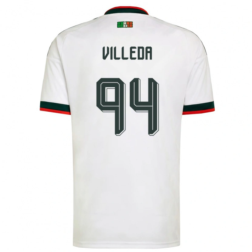 Danxen Women Mexico Melany Villeda #94 White Burgundy Green Away Jersey 26-28 T-Shirt