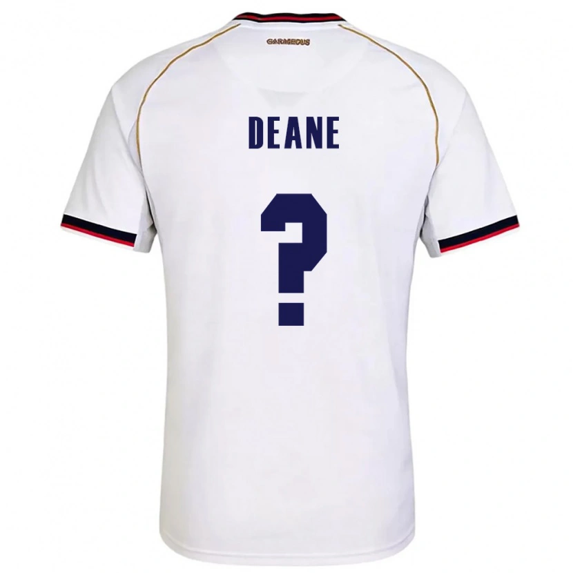 Danxen Women Panama Sean Deane #0 White Red Away Jersey 26-28 T-Shirt