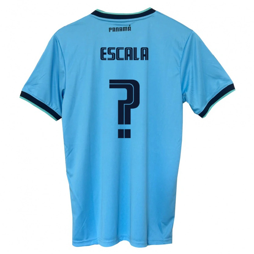 Danxen Women Panama Virgilio Escala #0 Sky Blue Black Away Jersey 26-28 T-Shirt