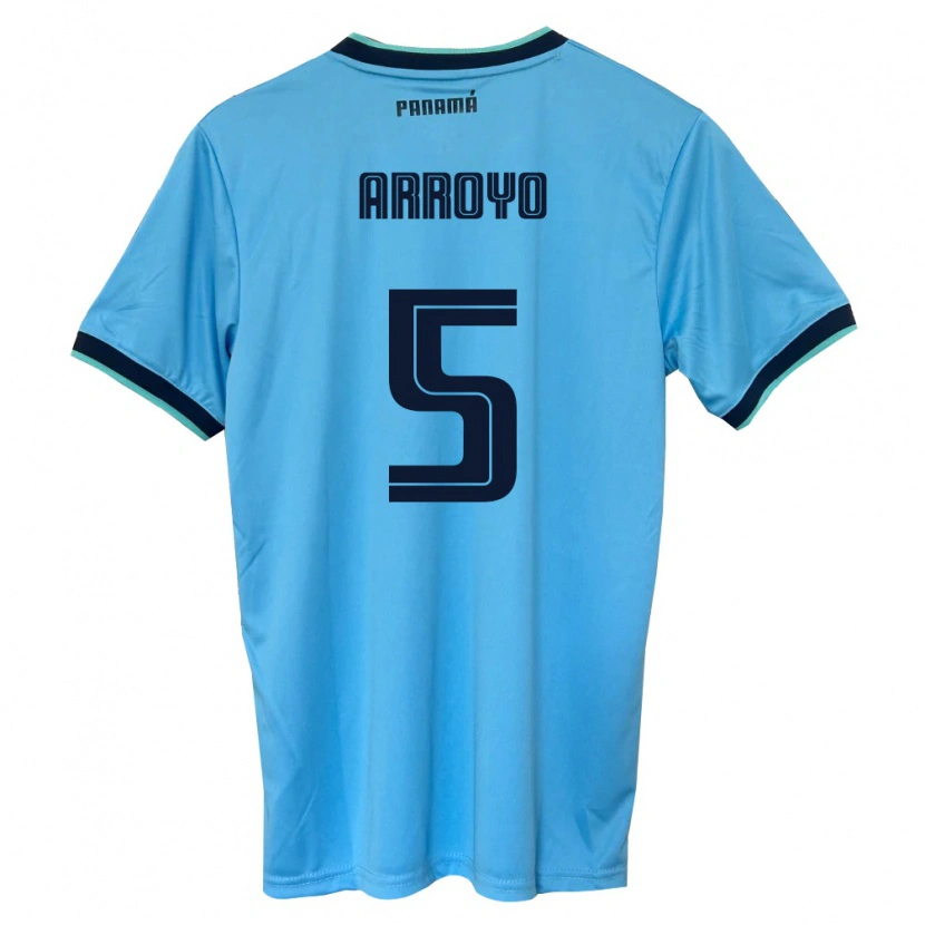 Danxen Women Panama Ariel Arroyo #5 Sky Blue Black Away Jersey 26-28 T-Shirt