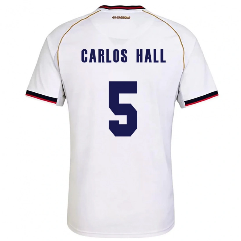 Danxen Women Panama Juan Carlos Hall #5 White Red Away Jersey 26-28 T-Shirt
