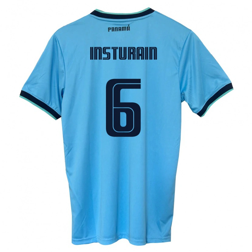 Danxen Women Panama Jossimar Insturain #6 Sky Blue Black Away Jersey 26-28 T-Shirt