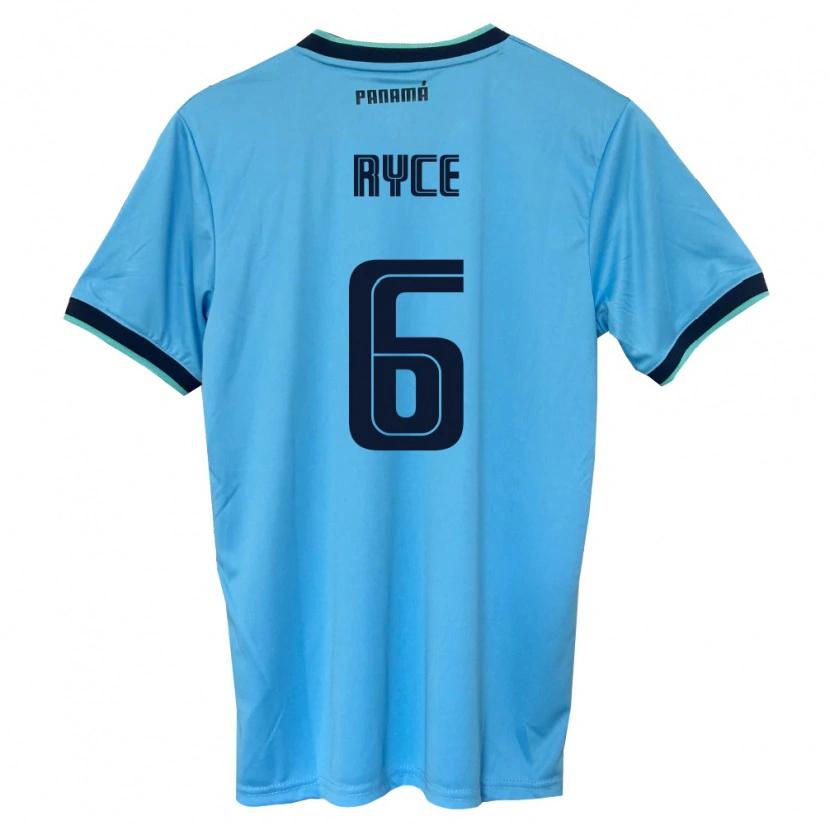 Danxen Women Panama Anel Ryce #6 Sky Blue Black Away Jersey 26-28 T-Shirt