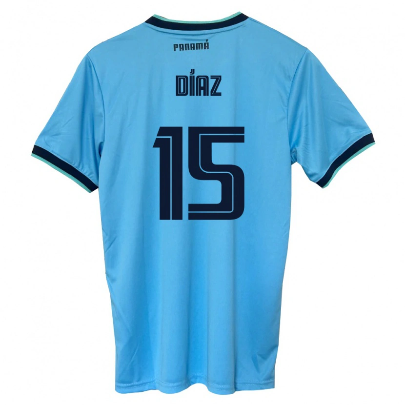 Danxen Women Panama Jasir Díaz #15 Sky Blue Black Away Jersey 26-28 T-Shirt