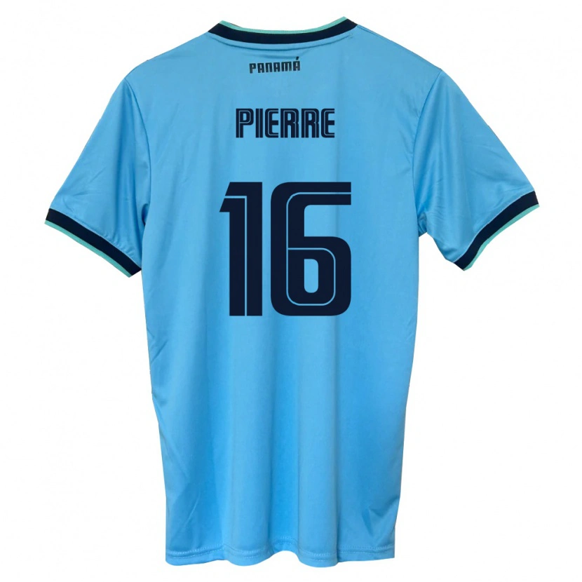 Danxen Women Panama Jael Pierre #16 Sky Blue Black Away Jersey 26-28 T-Shirt