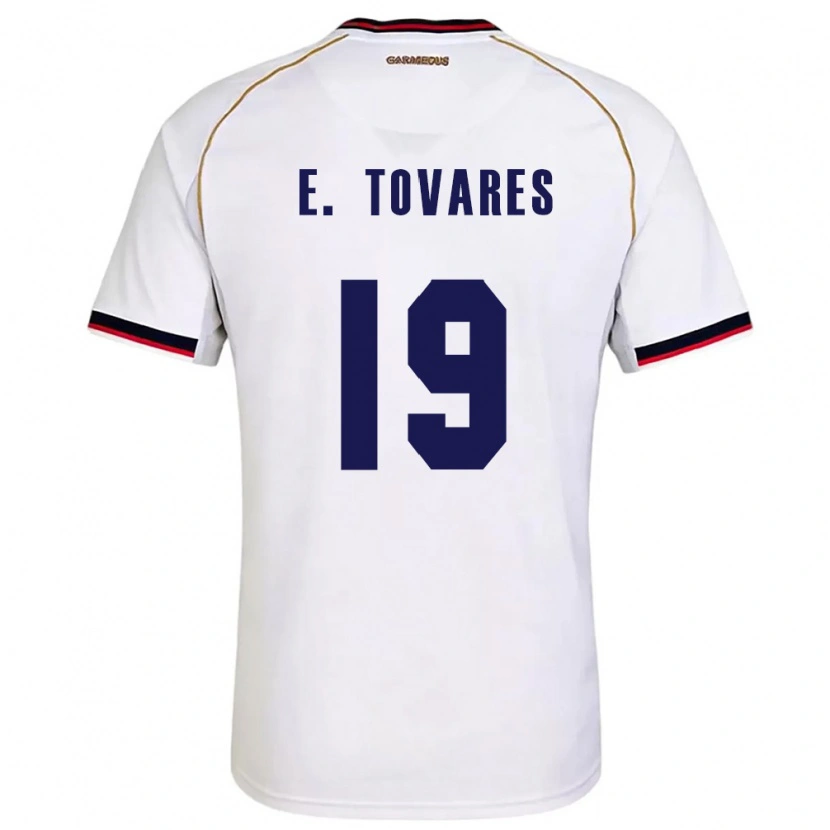 Danxen Women Panama Edgardo Tovares #19 White Red Away Jersey 26-28 T-Shirt