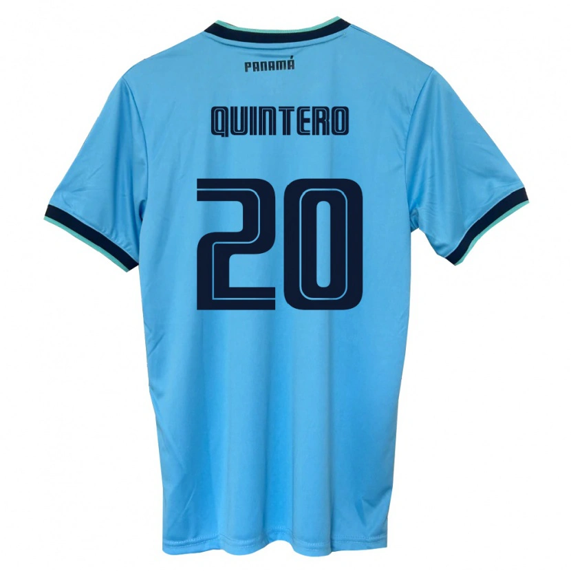 Danxen Women Panama Aldrith Quintero #20 Sky Blue Black Away Jersey 26-28 T-Shirt